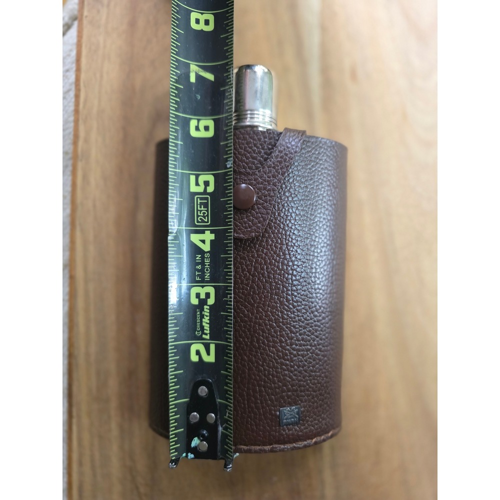 AKAH Jagerflasche Vintage Hip Flask Brown Leather Stainless Steel Hunting 78020 - Picture 13 of 16